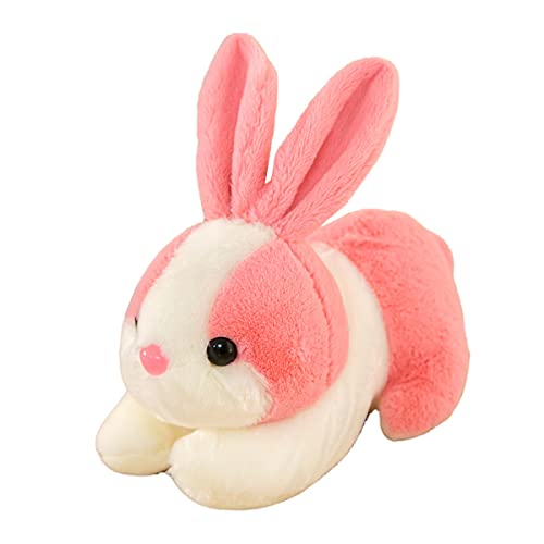 DANAIM Simuliertes Rosa Kaninchen-Plüschtier, 13 Zoll Schöne Hasen-Stofftierpuppe, Kleines Weiches Kaninchen-Geschenk for Jungen, Mädchen, Kinder(35CM)