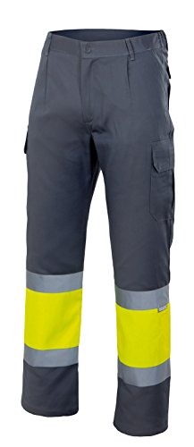 Velilla 156 - Signalhose (Größe XXL) Farbe grau und gelb fluoreszierend