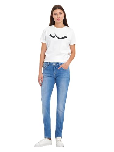 LTB Jeans Damen Jeanshose Aspen Y - Jeans Damen mit Reißverschluss und einfachen 5 Taschen, Flacher Vorderseite und mittlerer Taille aus Baumwollmischung - Mittel Blau Größe 34/30