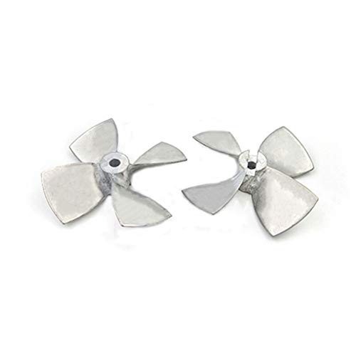 Jodriva Rc Köder Fischerboot Metall Propeller 4-Blatt Propeller aus Zinklegierung D44/55/60mm CW/CCW Schraube 4mm Rc Boot Motor Antriebswelle Bootspropeller(D60mm Positive)