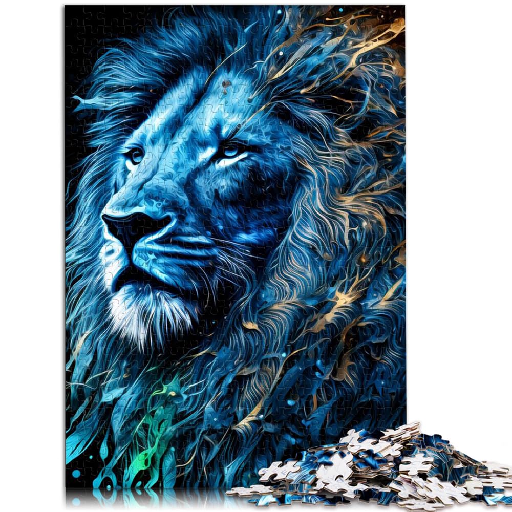 Puzzle für Puzzle-Löwe, 1000 große Teile, Puzzle für Erwachsene, Holzpuzzle, jedes Teil ist einzigartig – anspruchsvolles, unterhaltsames Familienspiel, 1000 Teile (50 x 75 cm)