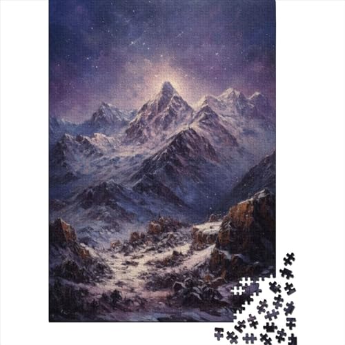 Puzzle für Erwachsene, 1000 Teile, Majestätische Nacht, Holzpuzzle für Erwachsene und Teenager, Puzzles für Erwachsene, Lernspiel, Herausforderungsspielzeug, 75 x 50 cm