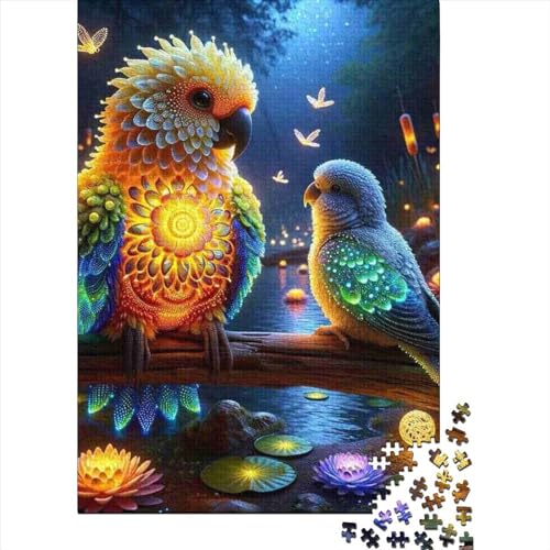 Vögel-Holzpuzzle für Erwachsene und Teenager. Das Puzzle für Erwachsene und Teenager eignet ganze Familie und die (Größe: 75 x 50 cm)