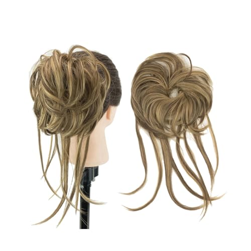 Haarteile Haarknoten Unordentlicher Haarknoten Hochsteckfrisur Lange Haargummis Wickeln Pferdeschwanzverlängerung Gewellte Haarteile Chignon Stirnband Brötchen Haare(Brown Copper)