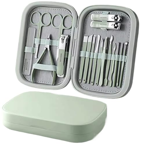 FUHAI-666 Maniküre Set Nagelknipser-Set, Nagelknipser for Herren, Haushalts-Pediküre, originelle Dekoration, Fußhautschere, Werkzeugzange Profi Nagelknipser Set(Green)