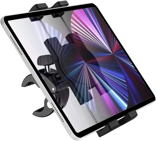 Fahrrad Tablet Halterung, Oilcan Lenker Tablet Handyhalter für Crosstrainer/Spinning Bike/Laufband/Training Fahrrad Kompatibel mit iPad Mini Air Pro, iPhone, Samsung Tab, Lenovo, Huawei (4-12.9")