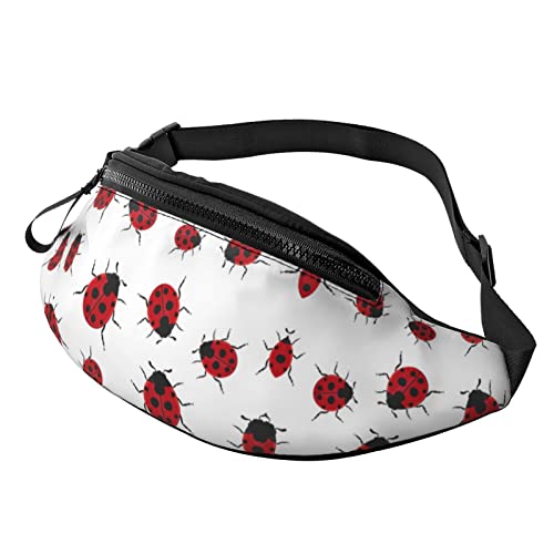 Ladybug Hüfttasche für Damen & Herren Hüfttasche Reisen Yoga Gym für Outdoor Workout Sport Reisen Laufen, Schwarz , Einheitsgröße