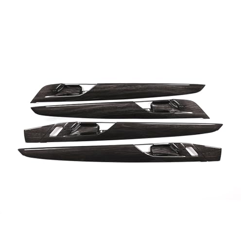 Interieurleisten Für X1 Für F48 Für X2 Für F47 2016-2021 ABS Carbon Fiber Innen Tür Panel Dekoration Schutz Abdeckung Trim Auto Zubehör 4 Pcs Innenausstattung(Black Wood Grain)