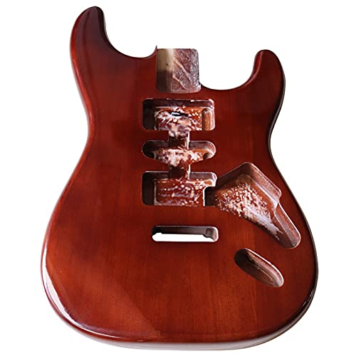 Gitarrenkorpus unfertig Braune Farbe Ashwood Electric Guitar Körper Hohe Glanz Guitar-Fass