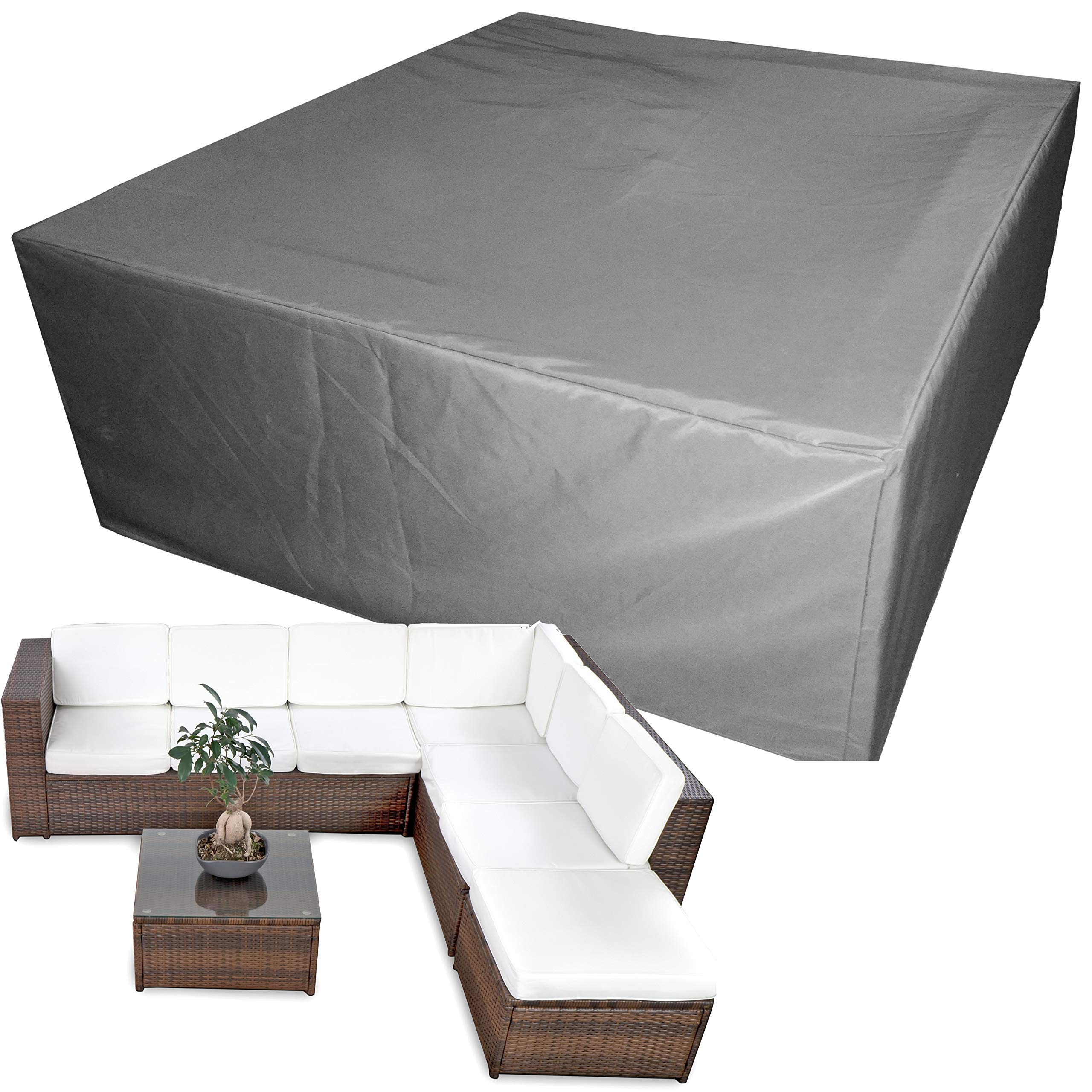 XINRO winterfeste Luxus Gartenmöbel Lounge Möbel Set Schutzhülle Hülle Haube Plane Abdeckung Abdeckplane 160x146x62cm