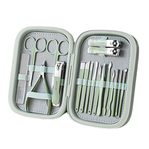 Edelstahlzange für abgestorbene Haut, Pediküre, Maniküre, komplettes Set mit professionellen Nagelknipsern (D 16 x 11 x 3 cm)