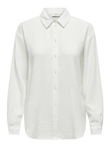 JdY Damen JDYTHEIS L/S Loose Shirt WVN NOOS Hemd, Cloud Dancer, Large