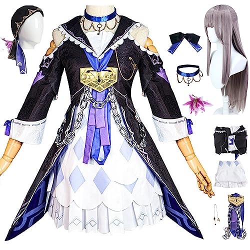 JGZGCG Honkai Star Rail Herta Cosplay Kostüm Komplettes Set mit Perücke Star Rail Herta Cosplay Verkleidung Herta Uniform Halloween Karneval Party Bühnenauftritt Kostüm Erwachsene