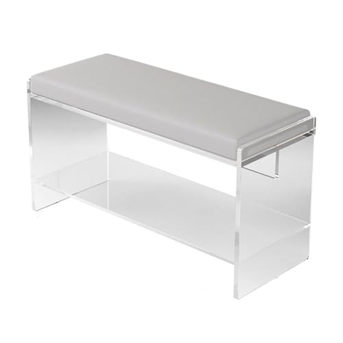 Schuhregal Schuhregal-Bank for den Eingangsbereich, Acryl-Schuhregal-Aufbewahrungsbank, bequeme Polsterbank, Schuh-Organizer, moderne Fußstütze, Hocker, Ottomane, Bank for Wohnzimmer, Flur, Schrank Sc