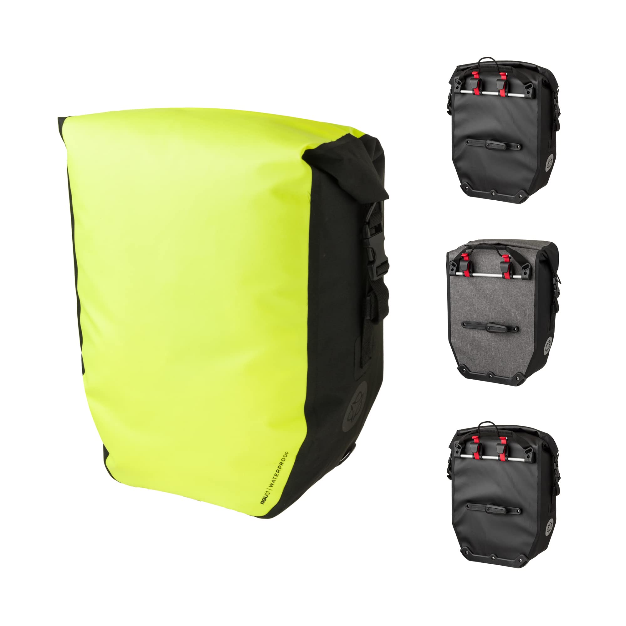 AGU Unisex-Adult Borsa Shelter 32x43x15cm Large Waterproof Neon Giallo, nero, 21