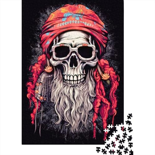 1000 Teile für Erwachsene, schwierige Puzzles, Cosmic Groove Skull, Holzpuzzles für Erwachsene und Teenager, Lernspielzeug, Familienspiele, 75 x 50 cm