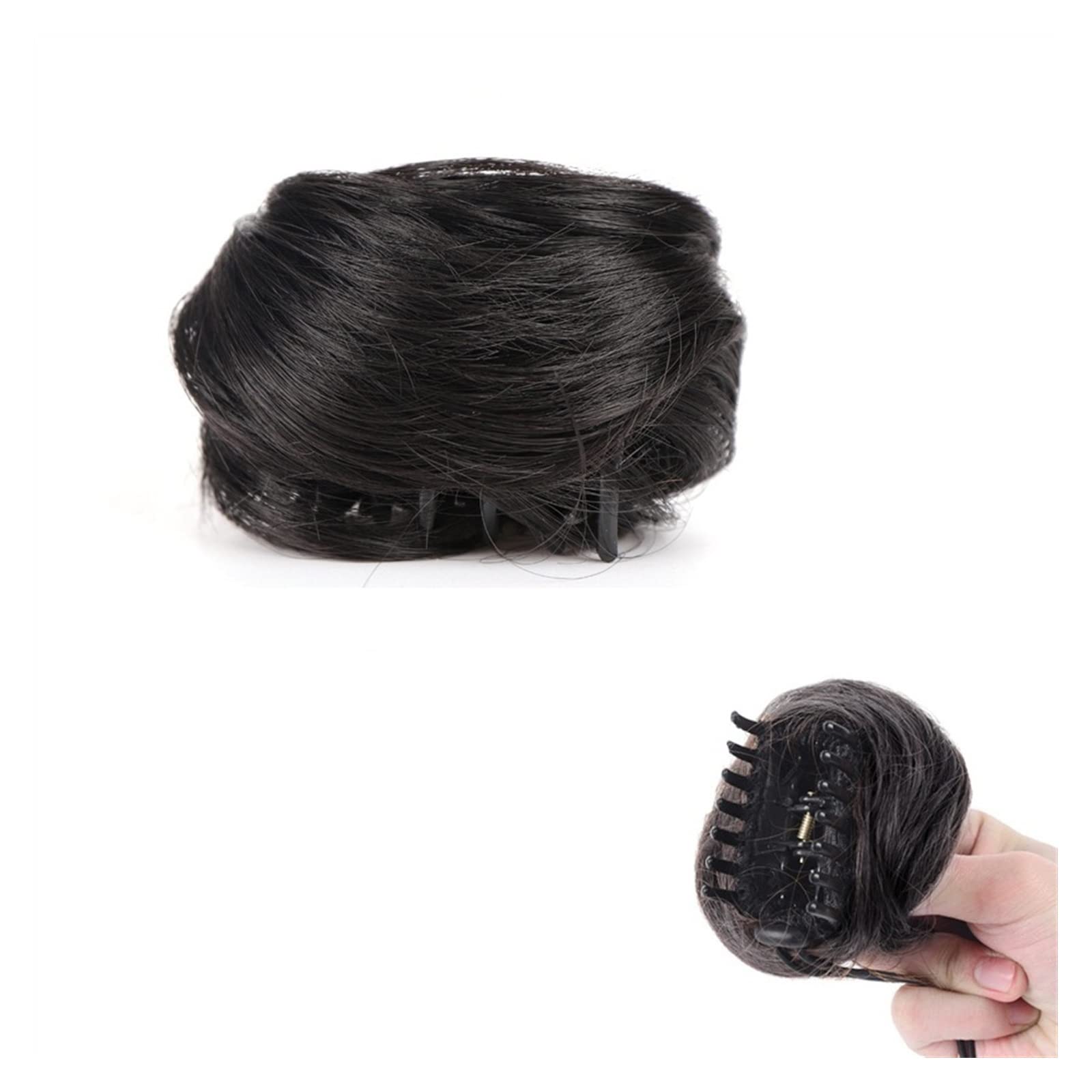 Bun Haarteile 1 Stück Haarteile, Hochsteckfrisur, Ballett-Dutt for Frauen, Grils, Klaue, Clip-in-Haarknoten, unordentliche gefälschte Haarknoten, Erweiterungen, Clip-in-Donut-Chignon-Synthetik-Brötche