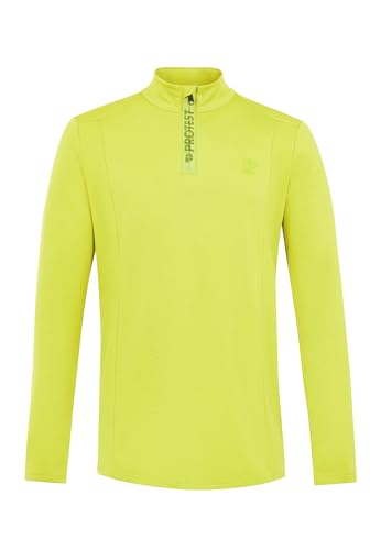 Protest Men 1/4-Reißverschluss REWILL 1/4 Zip Active top Limone XXL