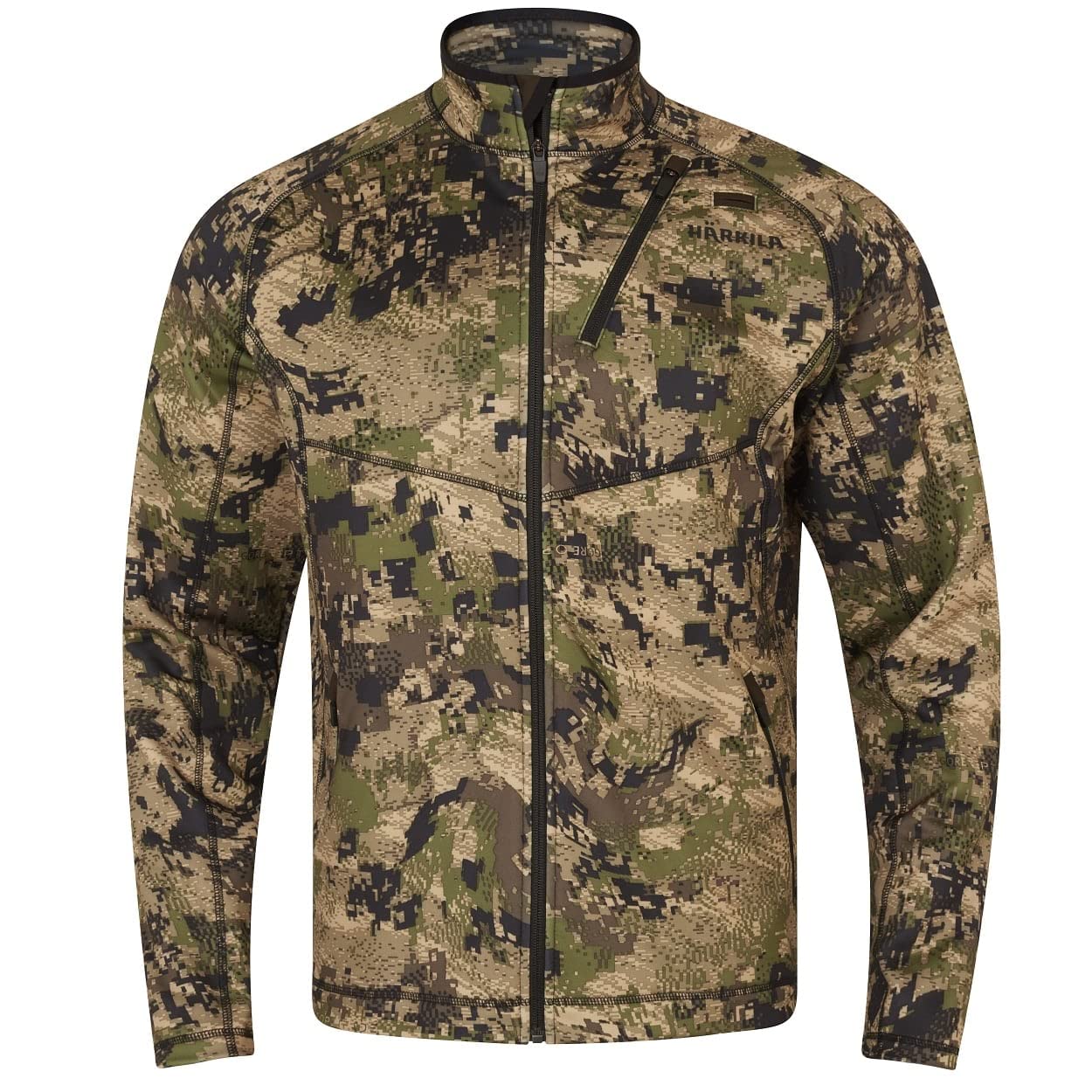 Härkila Crome 2.0 Fleecejacke Camouflage - Jagdjacke Fleece langarm - Camouflage Jacke für die Pirschjagd, Größe:XXL