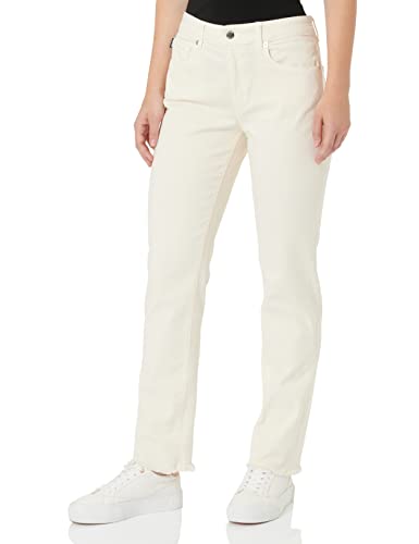 Moschino Damen Bull With Heart Back Tag Casual Pants, Cream, 31 EU