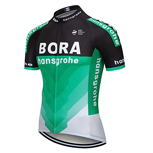 Team Bora Fahrradtrikot Tops Sommer Racing Radbekleidung MTB Bike Jersey Shirt - Grün - Groß