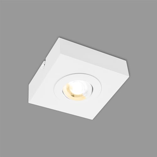 BRILONER – LED Deckenlampe mit einstellbarer Lichtfarbe, LED Deckenleuchte Schwenkbar, LED Lampe, Unterbauleuchte Küche, Wohnzimmerlampe, LED Aufbauleuchte, Weiß