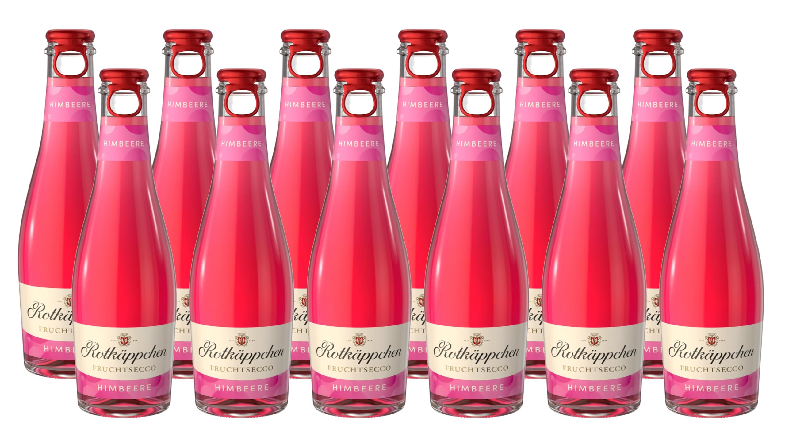 Rotkäppchen Fruchtsecco Himbeere - Der fruchtig-frische Genuss in der Kleinflasche (12 x 0,2l)