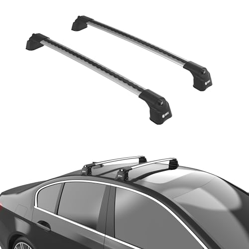 Turtle Roof Rack Cross Bars, Kompatibel mit BMW 3er-Serie (G20) 2020-2024, 2 verstellbare abschließbare Querstangen, Dachgepäckträger 165 Pfund Traglast