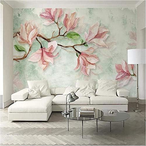 XLMING Geprägte Magnolienblüten Bilder 3D Tapeten Home Esszimmer Sofa Schlafzimmer Wohnzimmer TV Hintergrund-250cm×170cm