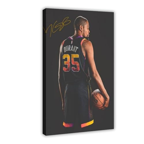 HACERR Kevin Durant Phoenix Suns, signiertes Foto, Autogramm, Poster, Wandkunst, Heimdekoration, Leinwand-Poster, Schlafzimmer, Dekoration, Landschaft, Büro, Raumdekoration, Geschenk, 60 x 90 cm