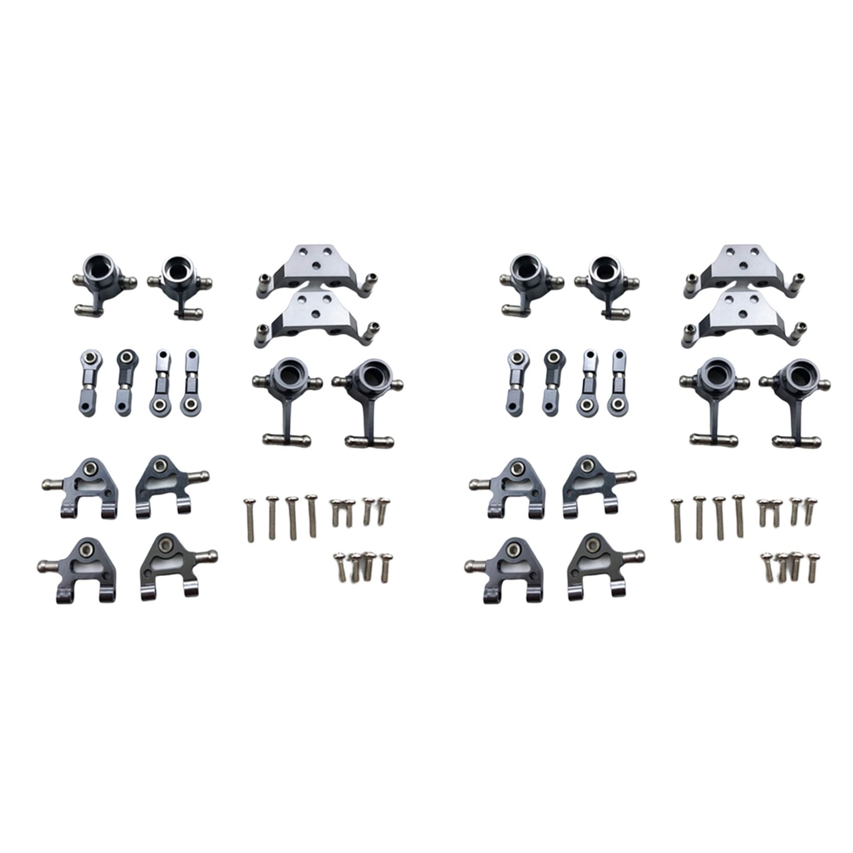 Haztholf 2 x Oszillierende Stoßdämpferplatte für Lenkungstassen, aus Metall, einseitig für das Auto von P929 P939 K969 K979 K989 K999 K999 1/28 Grau