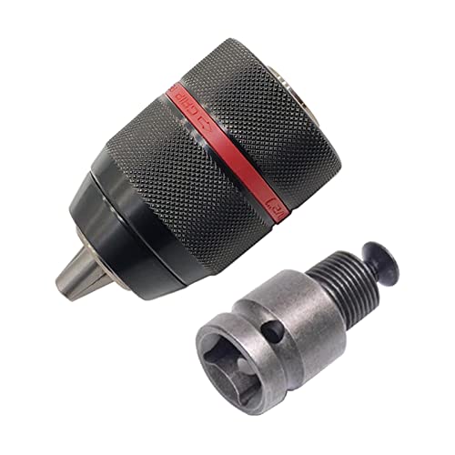 1,5–13 mm präziser schlüsselloser Bohrfutter-Konverter 1/2-20UNF Gewindeadapter SDS-Plus-Schaft 1/4 Zoll Zubehör Schnellspannbohrfutter-Adapter 1/4-Zoll-Schaft für Schlagschrauber-Ersatz-Set