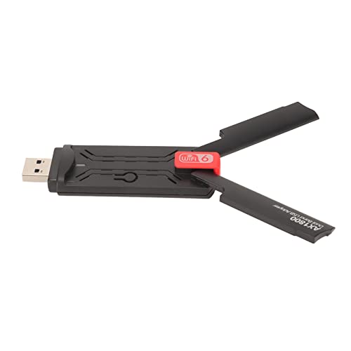 Garsent Kabelloser USB-WLAN-Adapter für PC, 802.11ax/ac/a/b/g/n Dual Band USB3.0-WLAN-Dongle, 5 GHz/1201 Mbit/s 2,4 GHz/573,5 Mbit/s, High-Gain-Antenne für Desktop-Laptops Windows 11/10