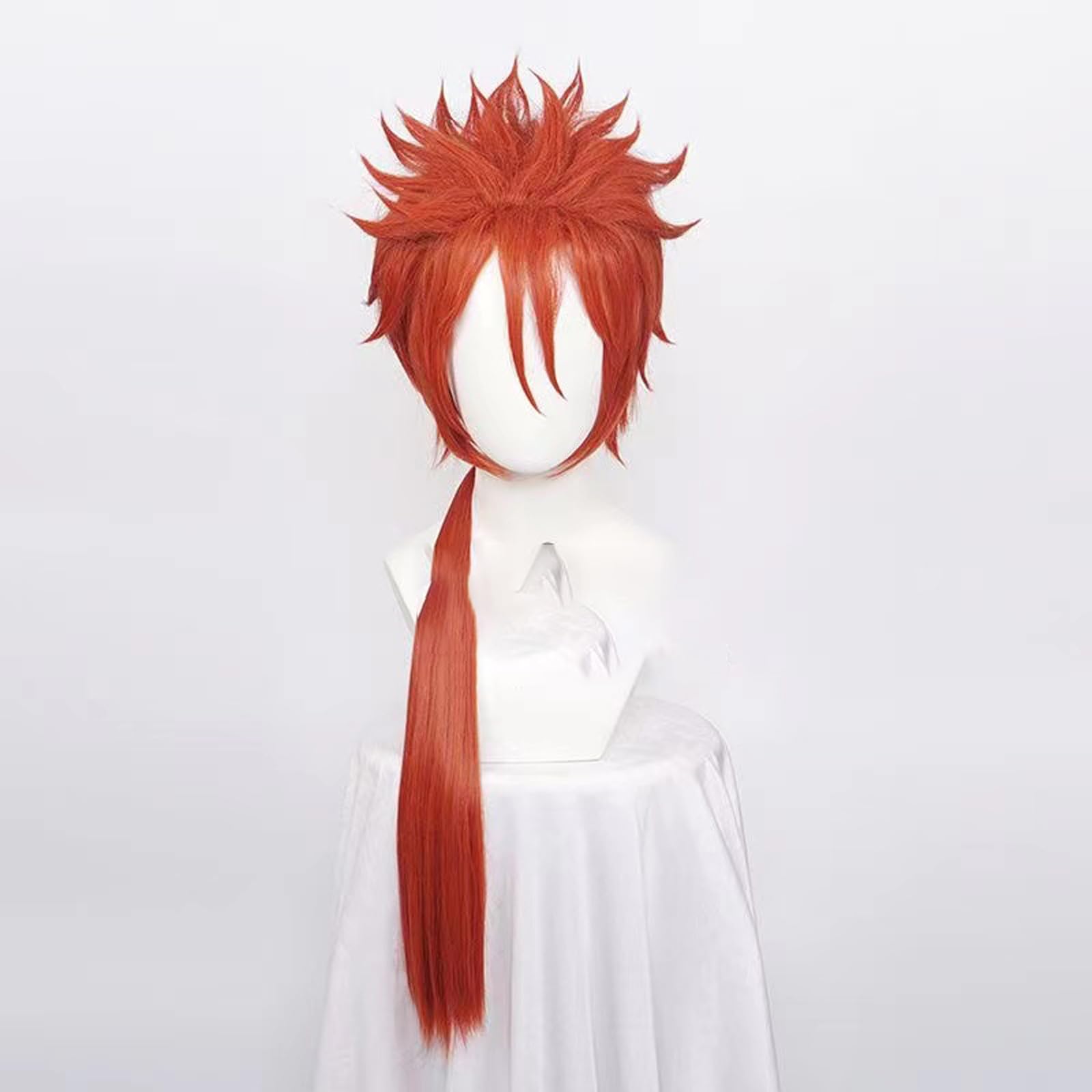 WCCNKK Anime Cosplay Perücke for Final Fantasy VII Leno Cosplay-Perücke, Lange Rote Haare, Kostüm-Halloween-Perücke, Kostümparty, Anime-Show, Mit Perückenkappe, Anime-Geschenk