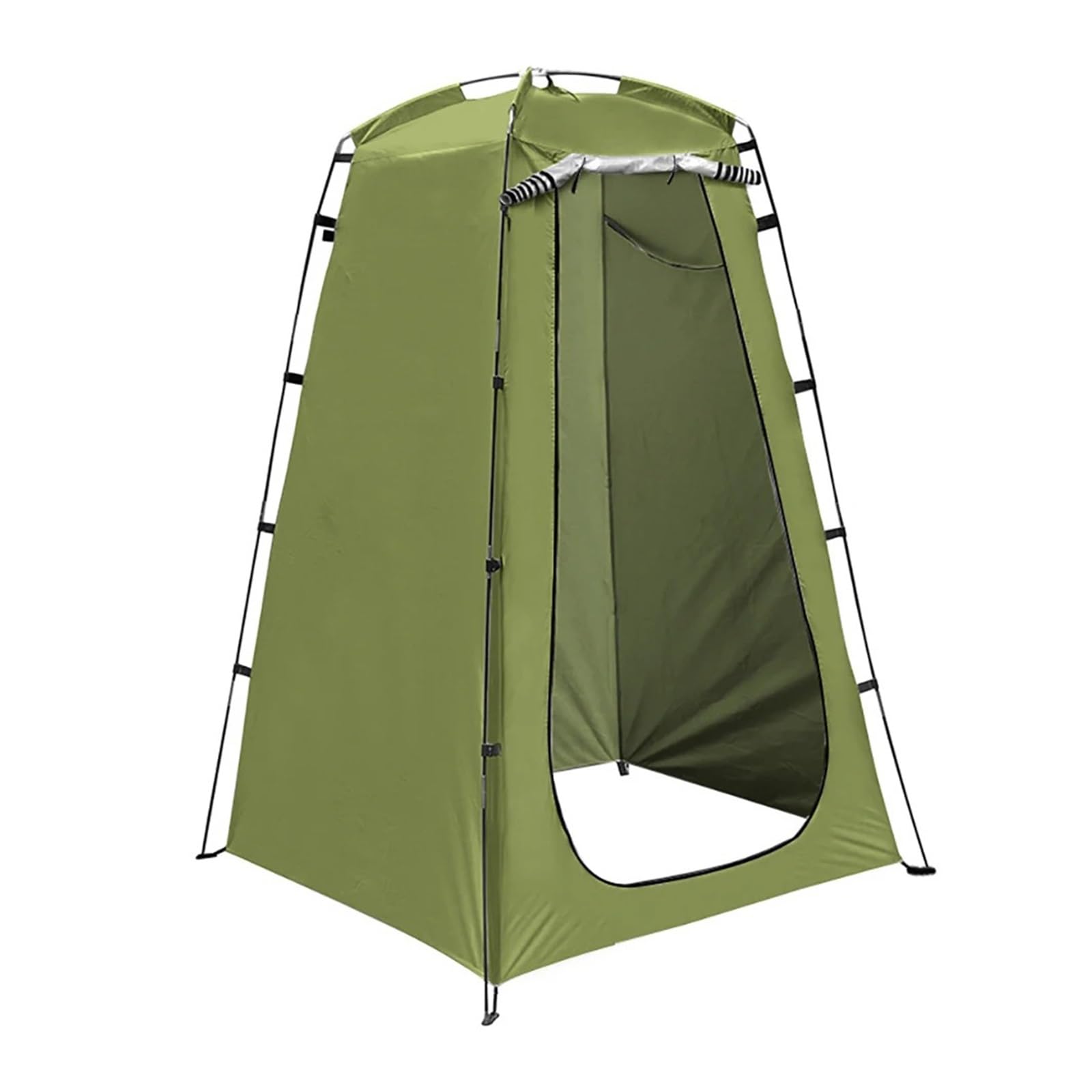 Camping Toilettenzelt Outdoor-Zelt for schnellen Aufstellen, 190T, silberbeschichtetes Tuch, wasserdicht, UV-beständig, tragbarer Umkleideraum for Camping, Dusche, Radfahren, Strand(Deep Green)