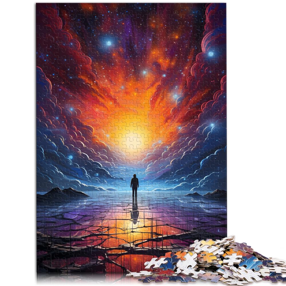 Puzzle für abstrakte Malerei von Sternen und Himmel | Puzzle 1000 Teile für Erwachsene, Holzpuzzle, Unmögliches Puzzle 1000 Teile (50 x 75 cm)