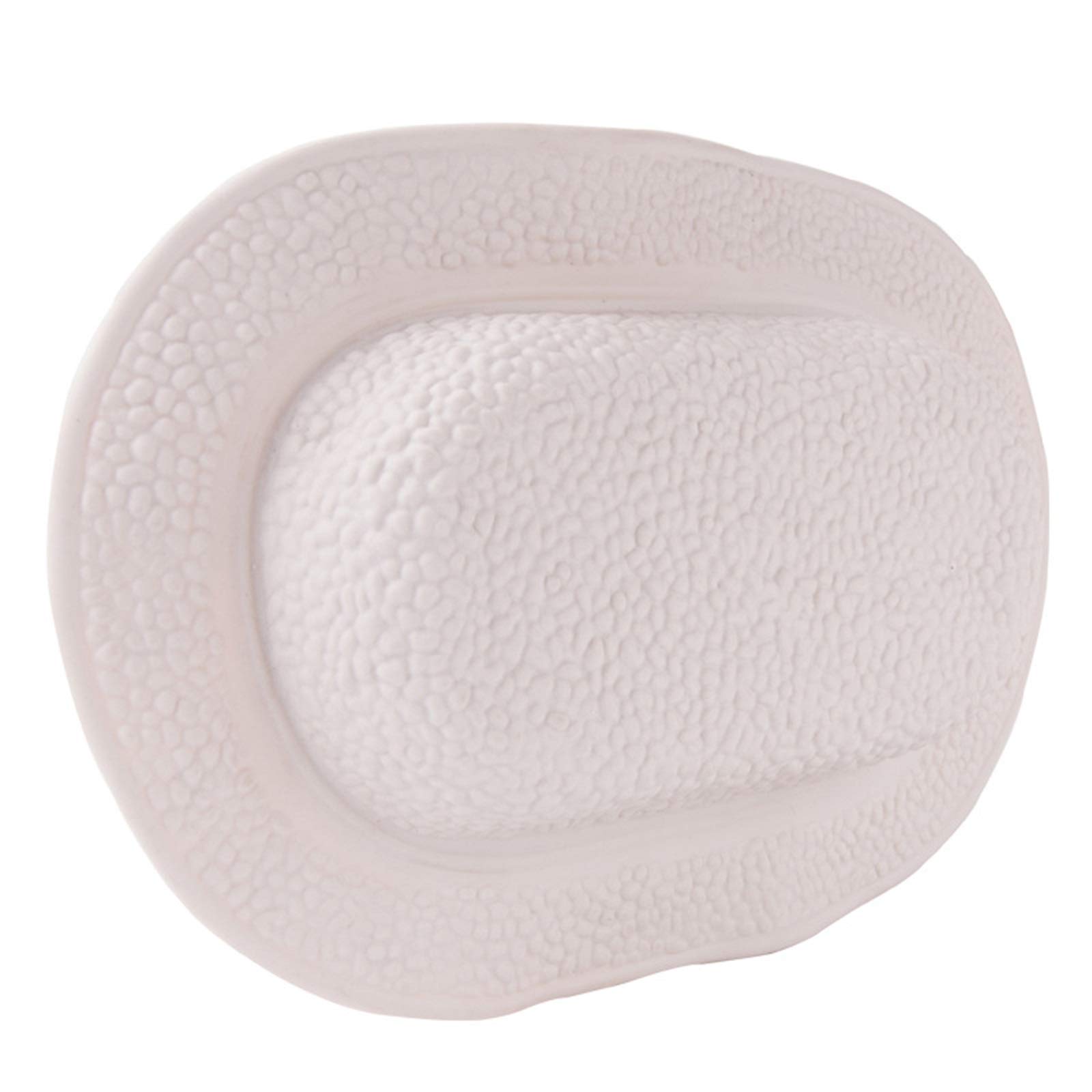 AIHEDOUJ Badewannenkissen Ergonomisches Badewannenkissen TPE-Badewannenkissen Saugnapf Wasserdicht Badezimmer Badewanne Kopfstütze Badzubehör (Farbe: Weiß, Größe: 22 x 33 x 5 cm)