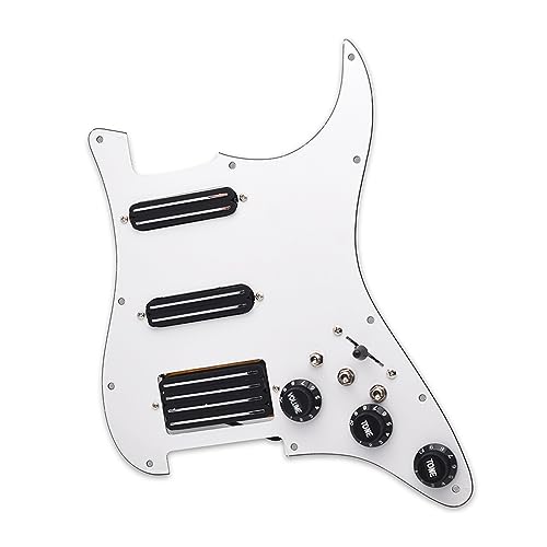 SSH High Output Loaded Prewired Scratchplate Coil Splitting 2 Humbucker Mit Coil Pickup Schlagbrett Für E-Gitarre (Color : Bk Pickup)