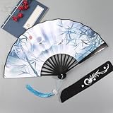 VSULZVNU Faltbarer Ventilator, 30 cm, Bambus, faltbar, tragbar, antiker chinesischer Stil, für Cheongsam Dance Performance Fan (A1) (A8)