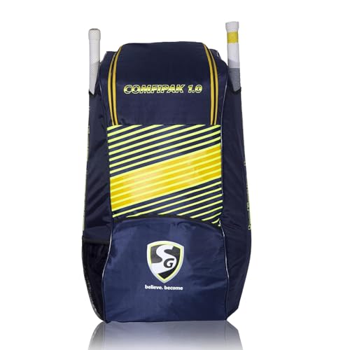 SG Cricket Kit Bag COMFIPAK 1.0 Duffle | Light Weight with Attractive Design | Weather-Resistant | Spacious Storage | Comfort | Stylish and Sporty | Shoulder Straps | Special Bat Holder