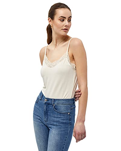 Peppercorn Rosalinda Damen Top Größe XS | Weißes Oberteil Damen | Damen Unterhemden Ohne Ärmel | Trägertop Damen | Frühling Damen Oberteile