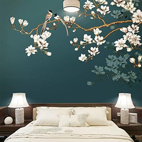 XLMING Vogel Und Blume Landschaft Klassische Dekoration 3D Tapete Home Dekoration Wohnzimmer Sofa Schlafzimmer Tv Hintergrund Wand-300cm×210cm