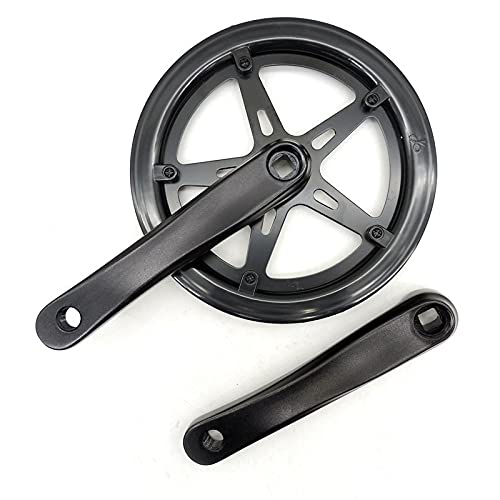 Vierkant 6/7/8-fach Kurbelgarnitur, Bike Crankset 42T 170mm Kurbel Set Single Geschwindigkeit Kette Rad Aluminiumlegierung Quadratische Straße Klappfahrrad Feste Ausrüstung Doppelabdeckung