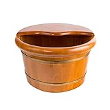 JHDDP3 Foot Bath Fussbadewanne Mit Massage Eimer aus Holz Saunakübel aus Holz Saunawanne/Fußwanne Sauna Aufgusseimer Saunaeimer Massage Fußbadekübel (Size : B)