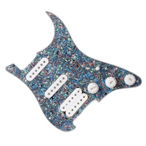 Standard-Pickguard-Tonabnehmer SSH E-Gitarre mit vorverkabeltem Schlagbrett und Tonabnehmer-Set, Humbucker-Tonabnehmer (Color : R)