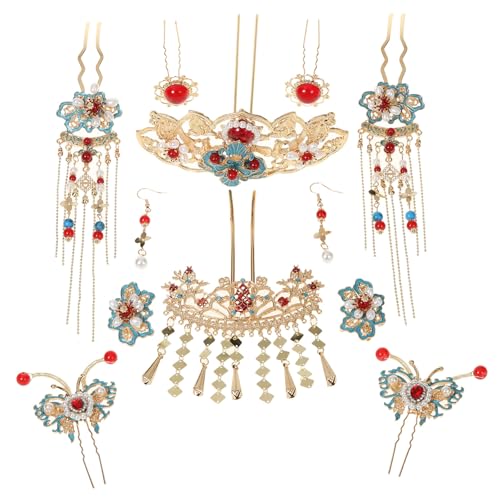 Chinesische Hochzeits-Haarnadel-Set, Han-Kostüm, Haarkamm, antiker Haarkamm für Braut, antikes Kostüm, Haarschmuck