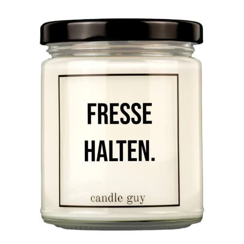 candle guy Duftkerze | Fresse halten. | Handgemacht aus 100% Sojawachs | 70 Stunden Brenndauer