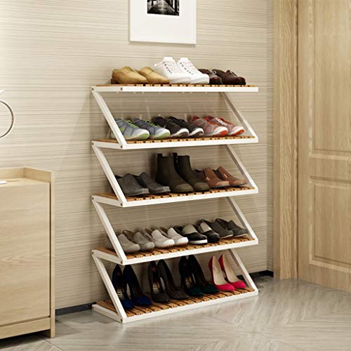 YIHANSS Schuhregal, 5-lagiges Lagerregal aus Massivholz, einfaches Sparen zu Hause, 80 x 26 x 99 cm (A1)