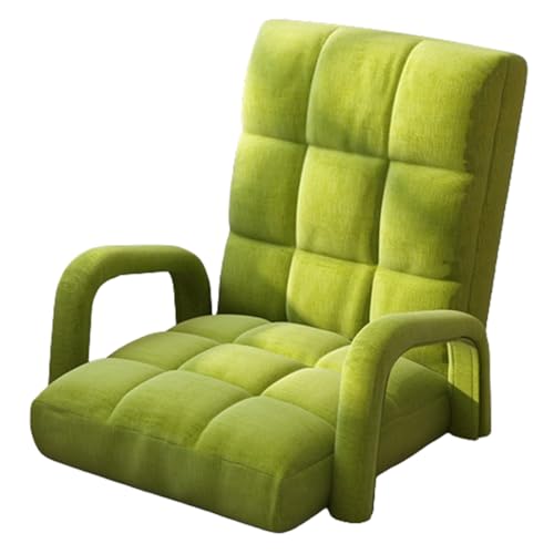 Klappsofa Stuhl, Klappbarer Gaming-Stuhl mit hoher Rückenlehne, weiches Kissen, leicht zusammenklappbar, Sitzsack-Sofa for Teenager und Erwachsene, geeignet for Schlafzimmer, Büro, Wohnzimmer(Green)