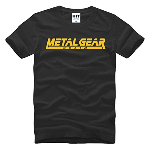 JANJARO Spiel Metal Gear Solid Brief Gedruckt Herren Männer T Shirt T-Shirt 2016 Neue Kurzarm Baumwolle T-Shirt T-Stück T-Shirt Masculina Schwarze Graffiti-Serie